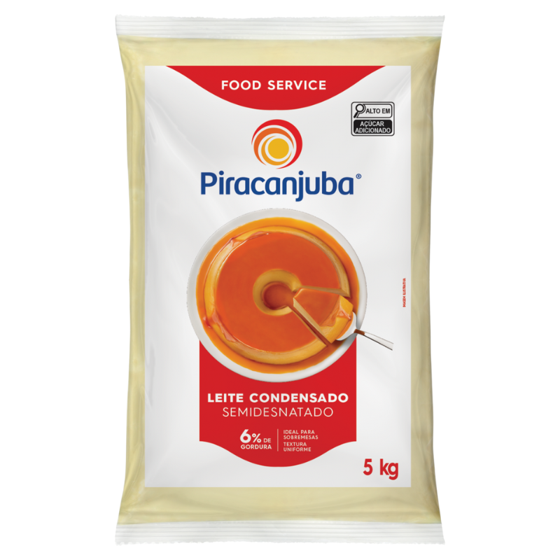 LEITE CONDENSADO SEMIDESNATADO PIRACANJUBA BAG 5kg 