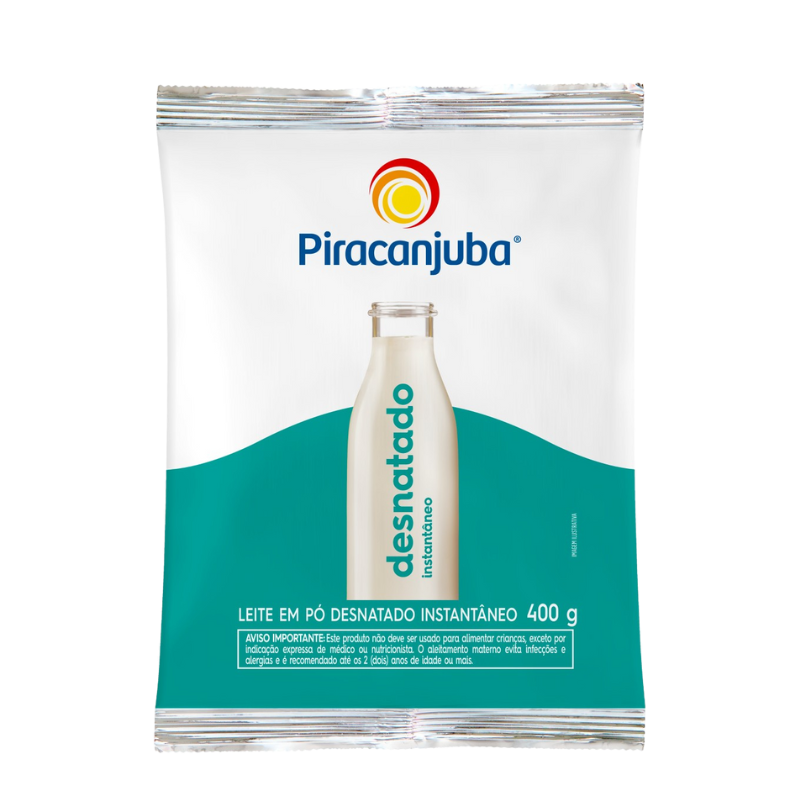 Leite em Pó Desnatado Instantaneo Piracanjuba 400g