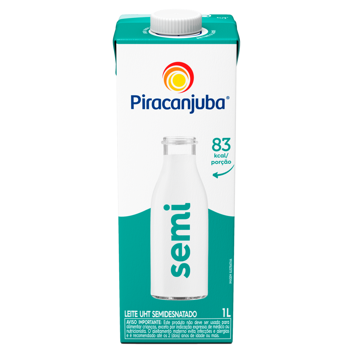 LEITE UHT SEMIDESNATADO PIRACANJUBA 1L 