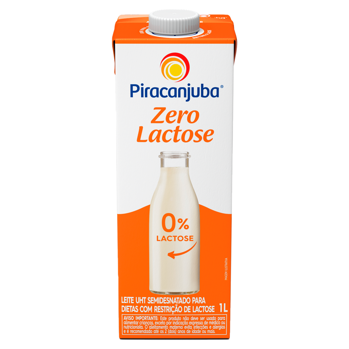 LEITE SEMIDESNATADO ZERO LACTOSE PIRACANJUBA 1L