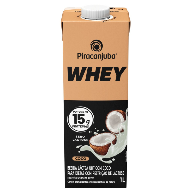 Bebida Lactea Whey 15g Piracanjuba Sabor Coco 1L